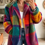 Joanne | Cozy Multi-Color Plaid Coat