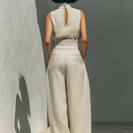 Ariana | Elegant Linen Wide-Leg Set