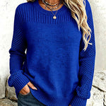 Lirienne | Textured Open-Knit Sleeves Sweater