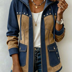 Veronique | Two-Tone Hooded Fall Jacket
