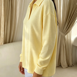 Idalia | Chic Soft Waffle-Knit Polo Top