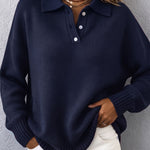 Marvelle | Chic Polo Hooded Knit Sweater