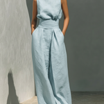Ariana | Elegant Linen Wide-Leg Set