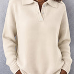 Marvelle | Chic Polo Hooded Knit Sweater