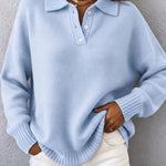 Marvelle | Chic Polo Hooded Knit Sweater