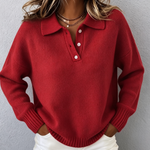 Marvelle | Chic Polo Hooded Knit Sweater