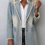 Dionne | Vintage-Style Oversized Blazer with Raw Edges