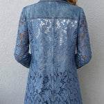 Lacinda | Blazer Jacket with Floral Lace Paneling