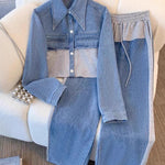 Holbrook™ | Color-Block Cropped Jacket & Wide-Leg Pants Set