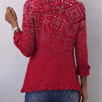 Criselle | Bohemian Paisley Ombré Print Ruffled Jacket