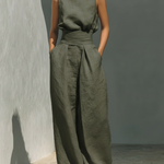 Ariana | Elegant Linen Wide-Leg Set