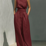 Ariana | Elegant Linen Wide-Leg Set