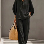 Maribel™ | Two-Piece Set with Batwing Sleeves and Wide Pants