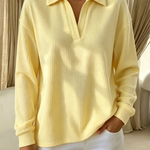 Idalia™ | Chic Soft Waffle-Knit Polo Top