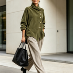Olivia | Corduroy Button-Up Top
