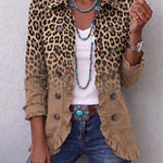 Rosmine – Vintage Ombré Leopard Jacket with Ruffles