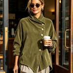 Olivia | Corduroy Button-Up Top