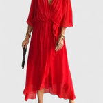 Leila | Elegant V Neck Dress