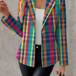 ROSALINE | RAINBOW PLAID BLAZER