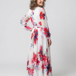 Lillian | Floral Long Sleeve Wrap Maxi Dress