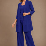 Evelyn Embroidered Three-Piece Pant Set