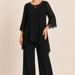 Graceful Embroidered Two Piece Formal Pant Set