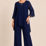 Graceful Embroidered Two Piece Formal Pant Set