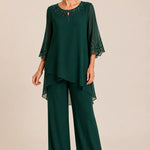 Graceful Embroidered Two Piece Formal Pant Set