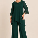 Graceful Embroidered Two Piece Formal Pant Set