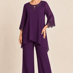 Graceful Embroidered Two Piece Formal Pant Set
