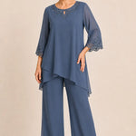Graceful Embroidered Two Piece Formal Pant Set