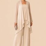 Graceful Mother of the Bride Chiffon Pant Suit
