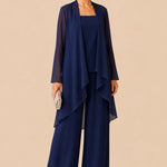 Graceful Mother of the Bride Chiffon Pant Suit