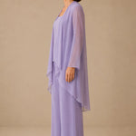 Graceful Mother of the Bride Chiffon Pant Suit