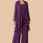 Graceful Mother of the Bride Chiffon Pant Suit