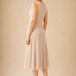 Mother of the Bride Midi Dress with Lace Jacket