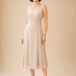 Mother of the Bride Midi Dress with Lace Jacket