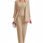 Elegant 3-Piece Formal Pant Suit