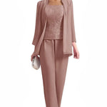 Elegant 3-Piece Formal Pant Suit
