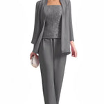 Elegant 3-Piece Formal Pant Suit