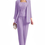 Elegant 3-Piece Formal Pant Suit