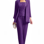 Elegant 3-Piece Formal Pant Suit