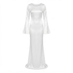 Sophia Alderton | Long Sleeve Satin Maxi Wedding Dress For Women