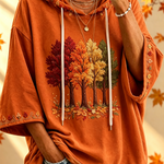 Maria | Autumn-Print Oversized Hoodie