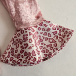 Lapel Contrast Leopard Print Velvet Blazer