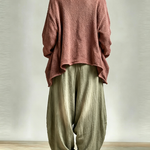 Tank Top+Harem Pants+and Knit Cardigan Casual Three-Piece Set