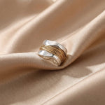 Silver and Gold Wire Ring