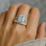 Vintage Silver Rings Set with Turquoise Glass