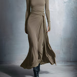 Naomi | Wrap Maxi Dress with Side Knot
