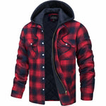 Timothy™ | Warm Quilt-Lined Plaid Flannel Hooded Jacket
